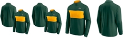 Fanatics Men's Green and Gold-Tone Green Bay Packers Block Party Quarter-Zip Jacket